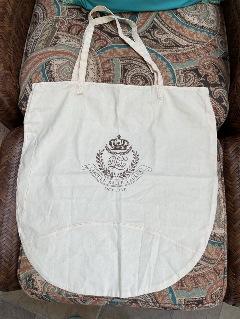 Polo by Ralph Lauren Natural Canvas Tote in Off-White